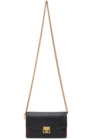 Givenchy - Sac portefeuille en suède noir et gris GV3