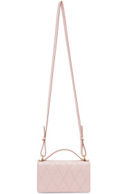 Givenchy - Portefeuille matelassé en cuir rose Strap
