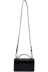 Givenchy - Sac portefeuille embossé façon croco noir GV3