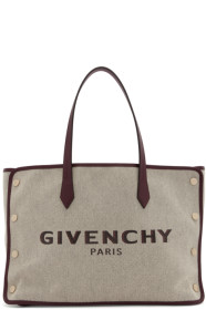 Givenchy - 灰白色中号 Bond 购物托特包
