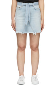 Givenchy - Blue Denim A-Line Miniskirt