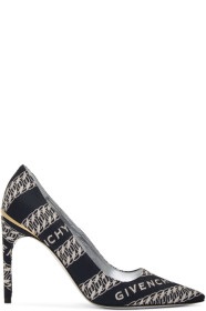 Givenchy - Navy & White Chain M Heels