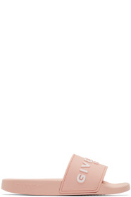 Givenchy - Pink Logo Pool Slides