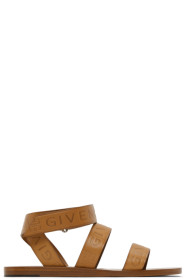 Givenchy - Brown Logo Ankle Strap Sandals