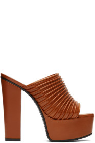 Givenchy - Mules à plateformes orange