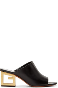 Givenchy - Sandales noires Triangle Mule