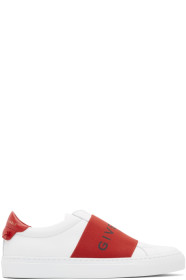 Givenchy - Baskets blanches et rouges Urban Street Elastic