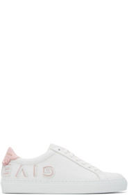 Givenchy - Baskets blanches et roses Urban Street Reverse Logo