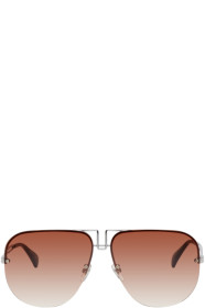 Givenchy - Lunettes de soleil argentées et brunes GV 7126/S