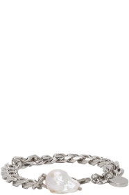 Givenchy - Bracelet à chaîne argenté Long Pearl