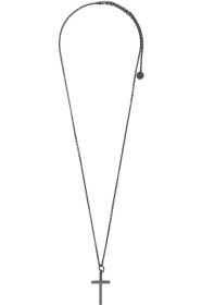 Givenchy - Collier noir Long Thin Cross