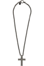Givenchy - Collier noir Thick 2G Cross