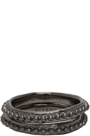 Givenchy - Ensemble de bagues perlées noires Small