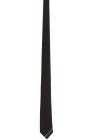 Givenchy - Black & White Silk Logo Tie