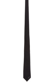 Givenchy - Black & White Silk Signature Tie