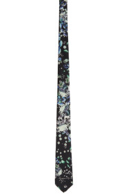 Givenchy - Black Silk Floral Tie
