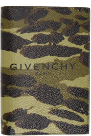 Givenchy - Green & Brown Camouflage Passport Holder