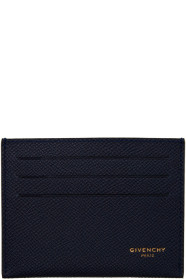Givenchy - Porte-cartes en cuir de veau bleu marine 3CC