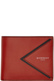 Givenchy - Portefeuille à deux volets rouge V-Shape Cut