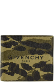 Givenchy - Portefeuille à deux volets à motif camouflage vert