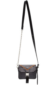 Givenchy - Grey Croc Paris Bond Messenger Bag