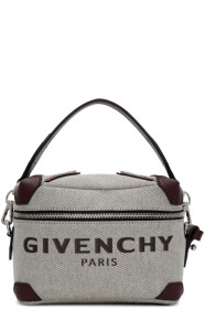 Givenchy - Grey & Burgundy Coffer Box Messenger Bag