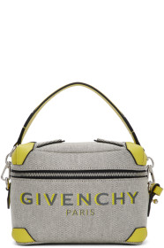 Givenchy - Grey & Yellow Coffer Box Messenger Bag