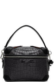 Givenchy - グレー クロコ ボックス クロス ボディ バッグ