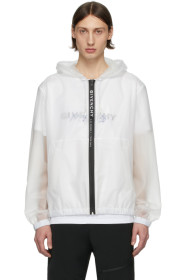 Givenchy - ホワイト トランスペアレント ウィンドブレーカー ジャケット
