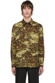 Givenchy - カーキ カモフラージュ プリント シャツ