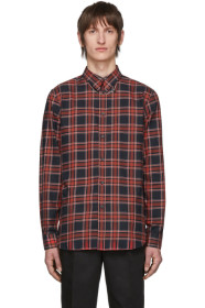 Givenchy - レッド & ブラック チェック Piercing シャツ