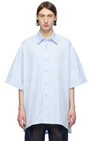 Givenchy - ブルー オーバーサイズ パッチ シャツ