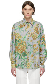 Givenchy - グレー フラワー プリント シャツ