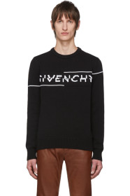 Givenchy - 黑色徽标针织衫