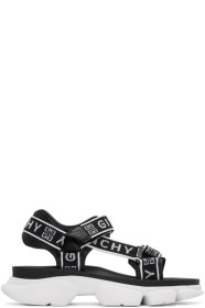 Givenchy - Black & White 4G Jaw Sandals