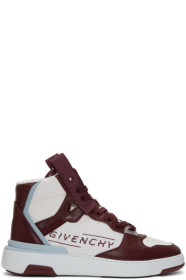 Givenchy - Burgundy & White Wing Sneakers