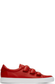 Givenchy - Baskets à brides Velcro rouges Urban Knots