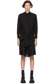 Regulation Yohji Yamamoto - Robe chemise noire R-Up/Down
