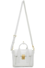 3.1 Phillip Lim - Sac embossé façon croco blanc Mini Pashli