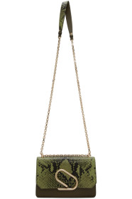 3.1 Phillip Lim - Green Python Alix Chain Clutch