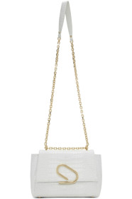 3.1 Phillip Lim - White Croc Alix Soft Chain Bag