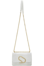 3.1 Phillip Lim - White Croc Alix Chain Clutch