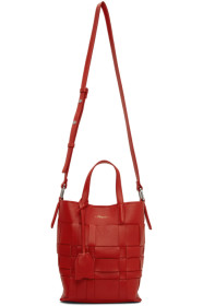 3.1 Phillip Lim - Red Mini Odita Modern Lattice Bucket Bag