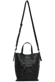 3.1 Phillip Lim - Black Mini Odita Modern Lattice Bucket Bag