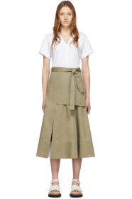 3.1 Phillip Lim - White & Taupe Utility T-Shirt Dress