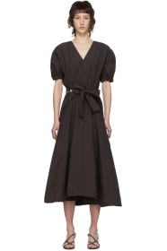 3.1 Phillip Lim - Brown Gathered Utility Dress