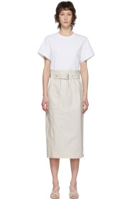 3.1 Phillip Lim - White Belted Cargo T-Shirt Dress
