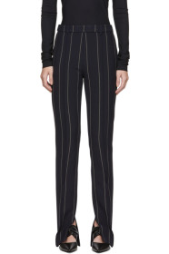 3.1 Phillip Lim - Navy Striped Side Zip Trousers