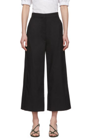 3.1 Phillip Lim - Black Cropped Side Patch Trousers