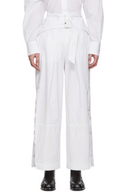 3.1 Phillip Lim - White Belted Utility Snap Trousers